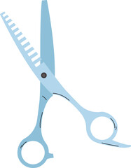 blending shears beauty and hair salon clipart