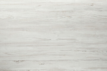 Fototapeta na wymiar Texture of white wooden surface as background, top view