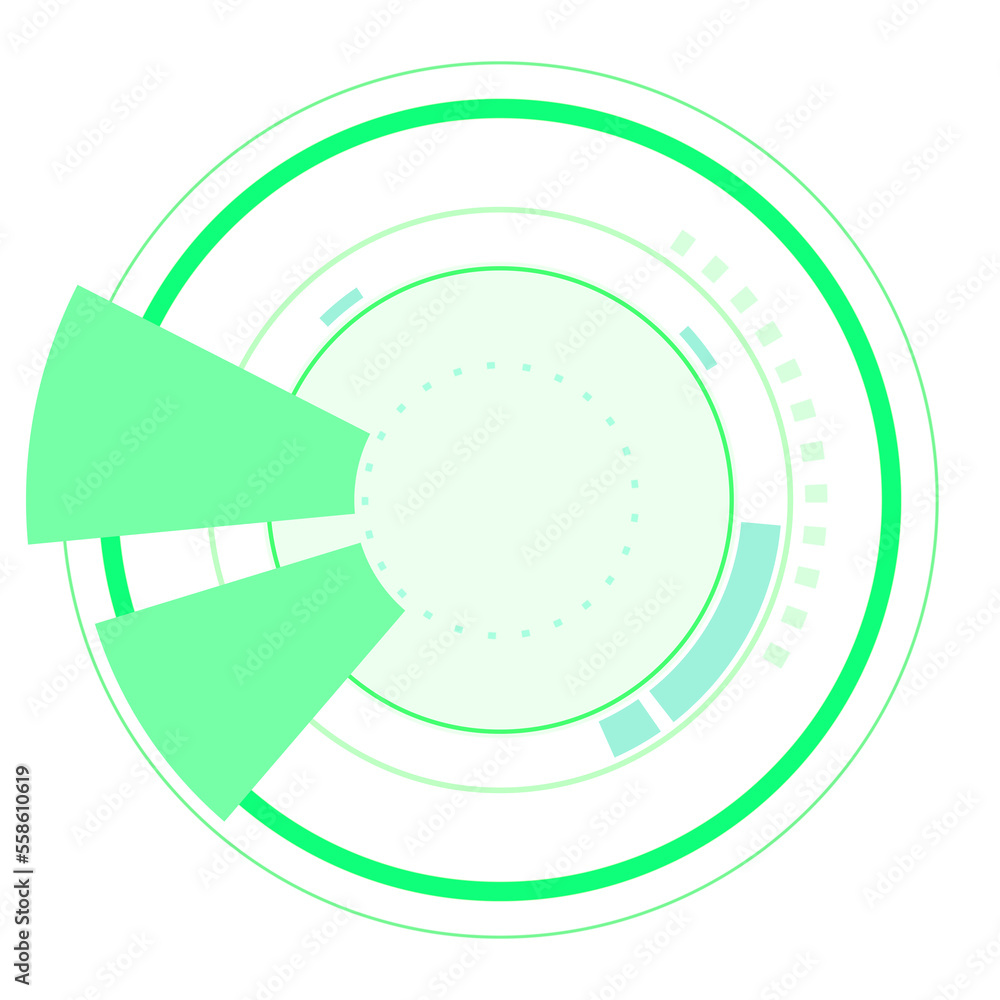 Poster abstract circle hud sci-fi display interface frame future digital design element