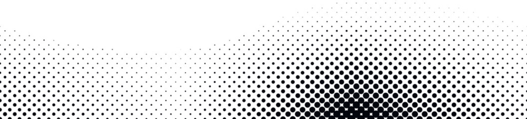 Wave halftone pattern. Halftone dots background