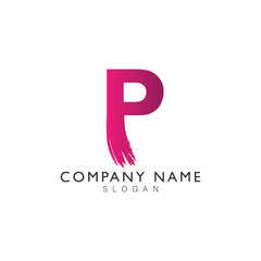 Letter P logo icon design template elements