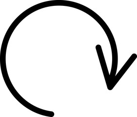 Cartoon arrow flat icon Curly line