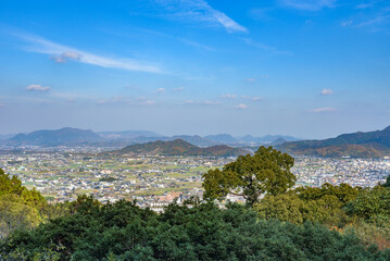Fototapeta na wymiar 金刀比羅宮から見た風景　香川県仲多度郡琴平町