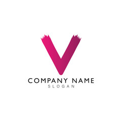Letter V logo icon design template elements