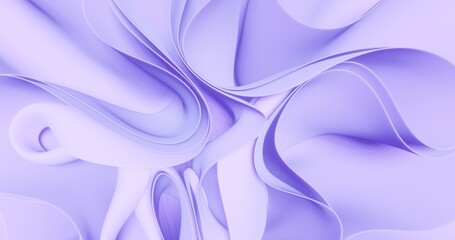 Abstract violet background curved pattern in design 3d render