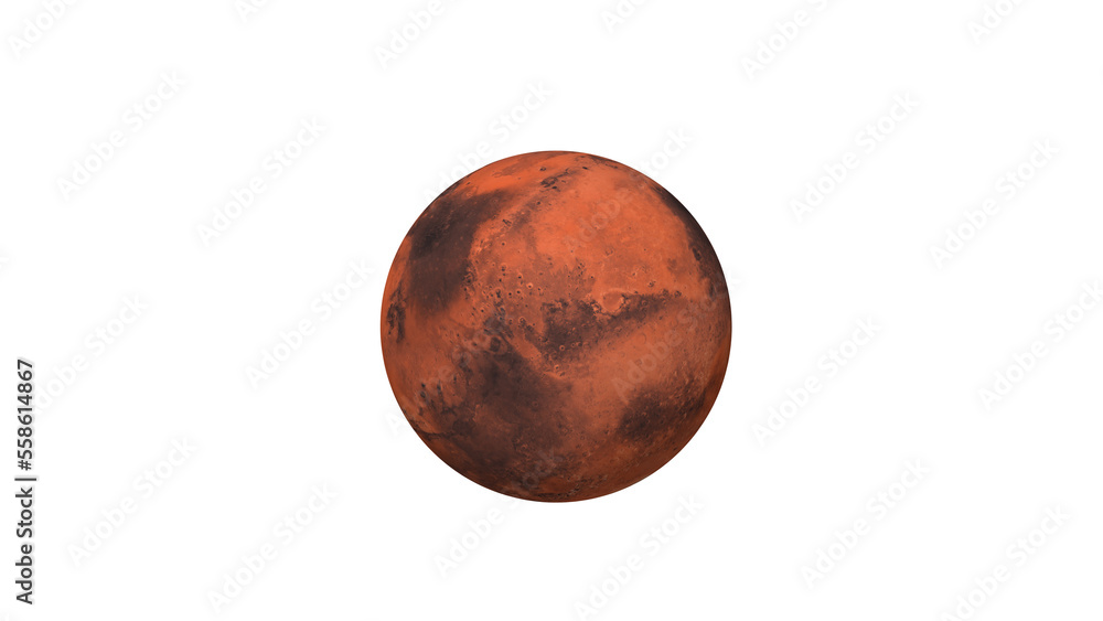 Canvas Prints planet mars 3d isolated