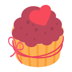 Berries Wedding Muffin isometric view Concept, Romantic Cupcake vector Icon design, Love and romance symbol, Valentines Day Sign, fascination and glamour stock illustration
