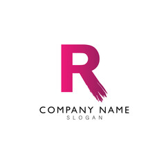 Letter R logo icon design template elements