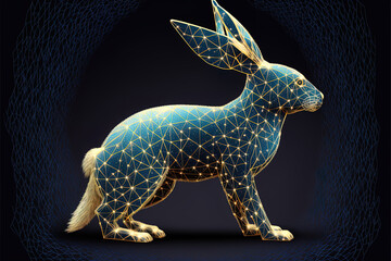 Year of the rabbit, rabbit elements, Chinese traditional style, Japanese style