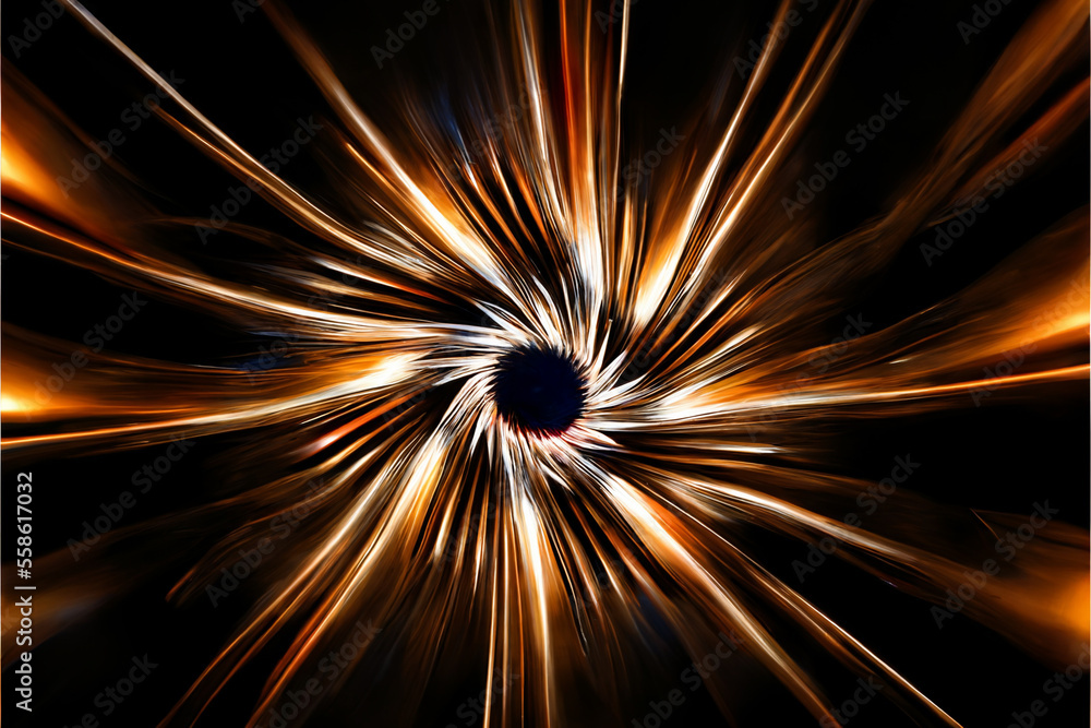 Poster abstract eye concept looking on a nebula dust in infinite space background. . mixed media.