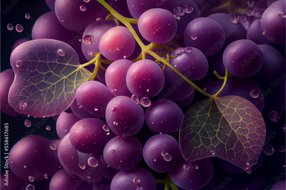 Poster close up beautifu grape background texture for design.