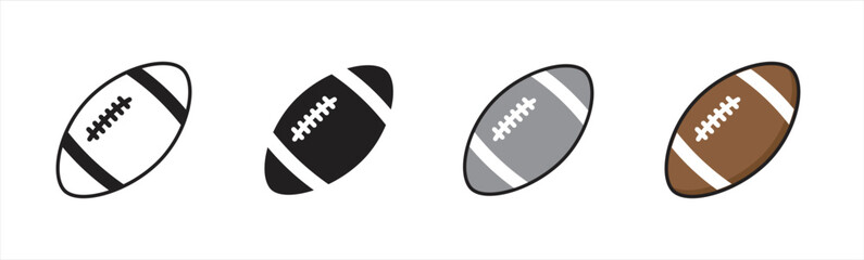 American football ball icon. Rugby ball icon simple style. Rugby ball icon sign and symbol. Vector illustration.