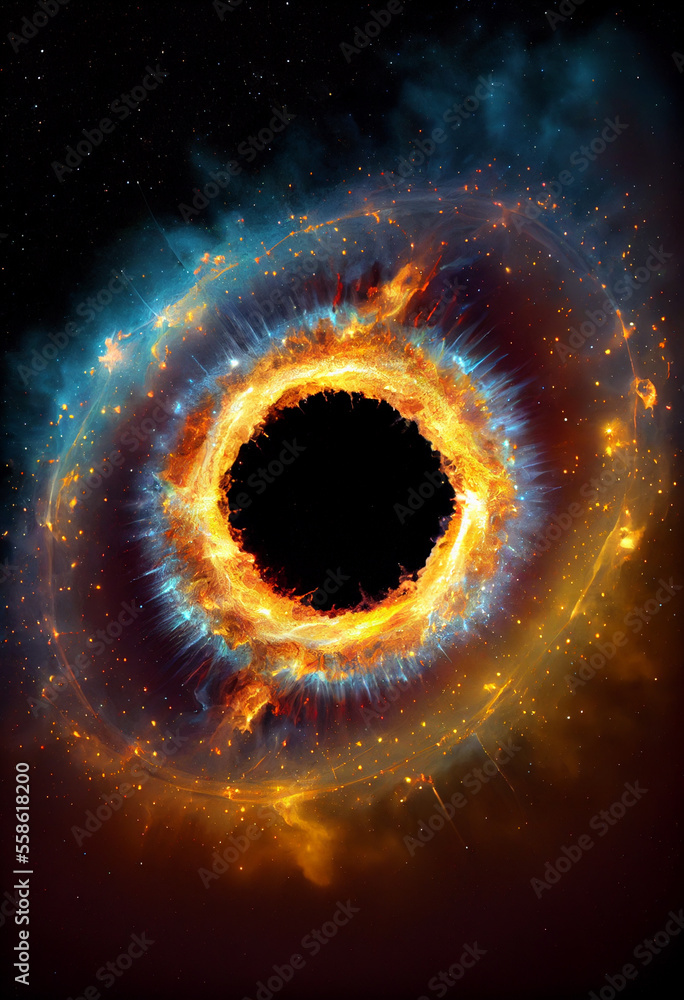 Aufkleber Abstract eye background. Centric motion of star trails. Starburst dynamic lines or rays. 