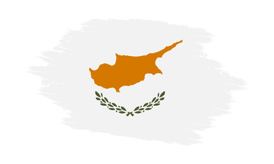 Cyprus Vector Flag. Grunge Cyprus Flag. Cyprus Flag with Grunge Texture. Vector illustration