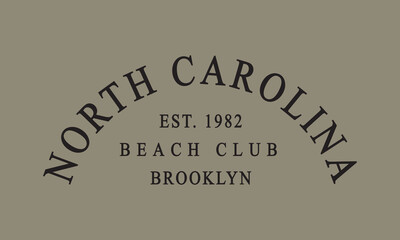 north Carolina slogan print state Vintage retro varsity   with college emblem for graphic tee t shirt or sweatshirt