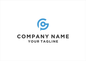 gp or pg logo illustration design vector