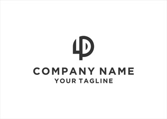 lp or pl logo illustration design vector