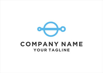 Planet line logo design template concept