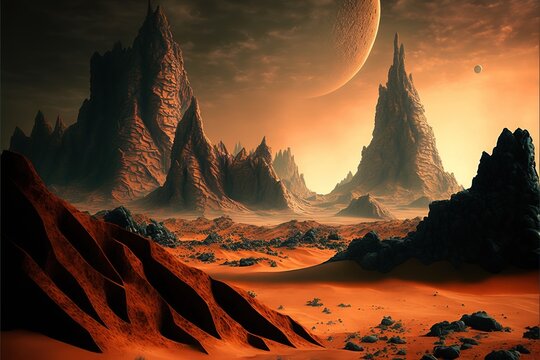 Martian Imaginary Landscape Generative AI © Tatijana