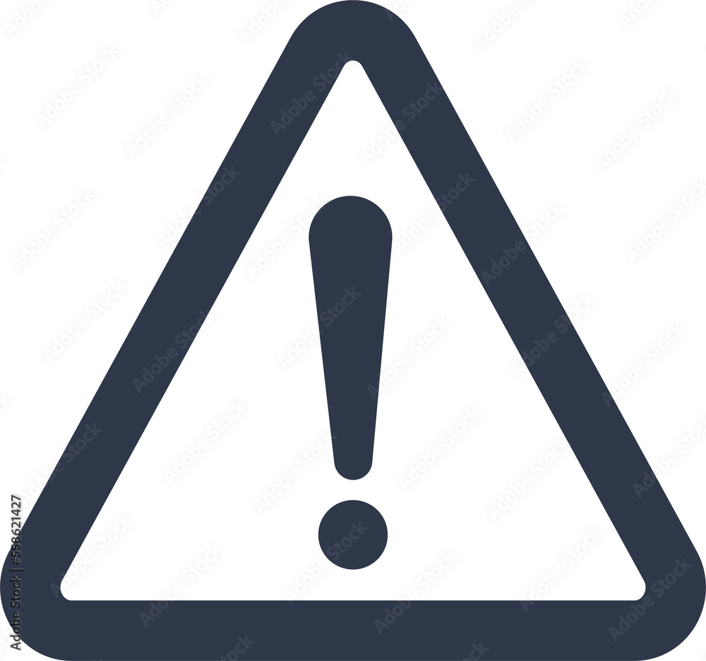 Poster warning message concept represented by exclamation mark icon. exclamation symbol in triangle.