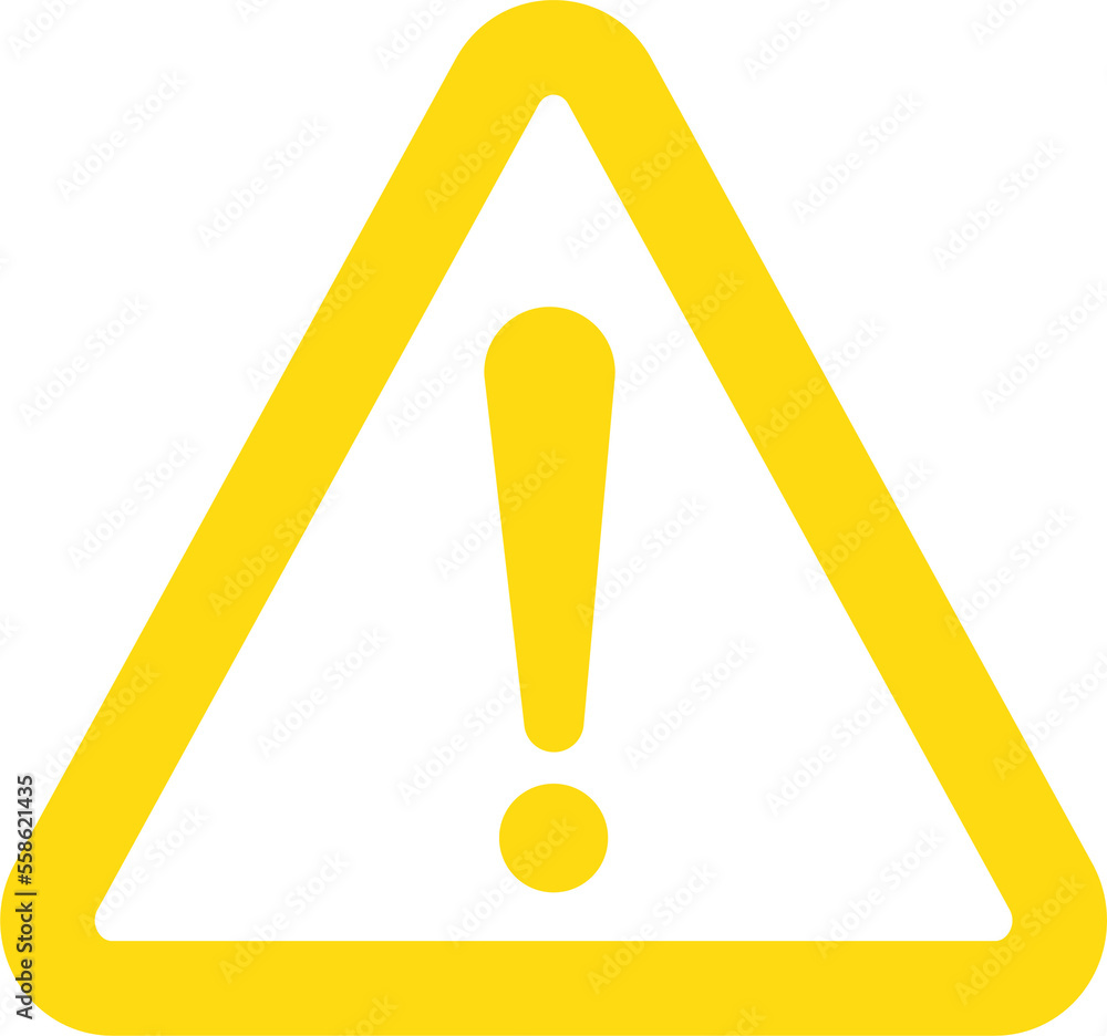 Poster warning message concept represented by exclamation mark icon. exclamation symbol in triangle.