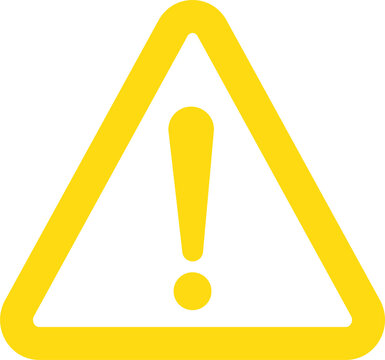 recommend clip art: Warning message concept represented by exclamation mark icon. Exclamation symbol in triangle.