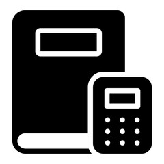 accounting glyph icon