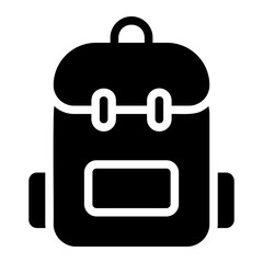 backpack glyph icon