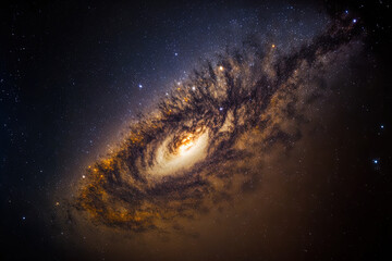 long exposure shot of the milky way galaxy. Generative AI
