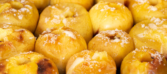 Pattern details of Baked Apples, a typical and delicious desert from Braga, Portugal.