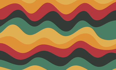Colorful wavy groovy reggae wallpaper background