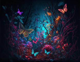 Explore the Enchanted Fairy Forest of Magical Butterflies and Mythical Creatures