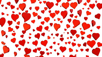 Red hearts. PNG Transparent background. Valentine's day, birthday, mother's day and special days concept