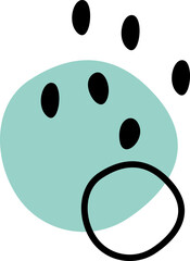 Fototapeta premium Hand drawn abstract spots flat icon