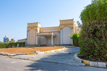 Obraz premium vintage style building wall in city