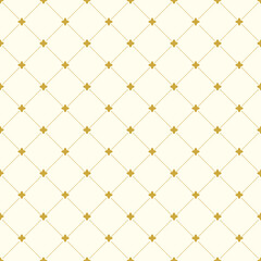 Geometric golden dotted vector pattern. Seamless abstract modern texture for wallpapers and backgrounds