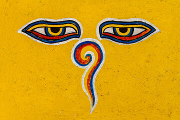 The spiritual of buddhas eyes