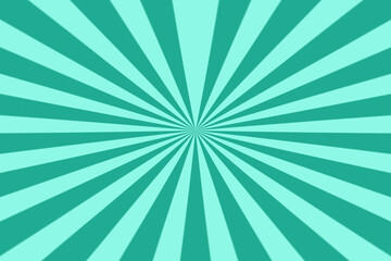 Green mint sunshine spiral background. Abstract burst wallpaper for business website. banner social media advertising. colorful rainbow.