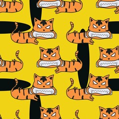 seamless tiger for background and wallpaper.