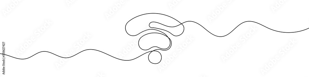 Poster continuous linear drawing of wi-fi signal icon. one line drawing background. vector illustration. li