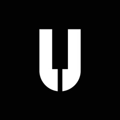 piano letter u musical instrument logo  © Roossoo