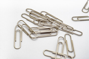 paper clips on white background