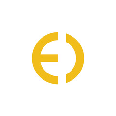 bold Letter EO, OE event organizer circle logo design