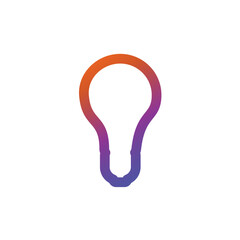 light bulb modern smart solution simple line colorful gradient