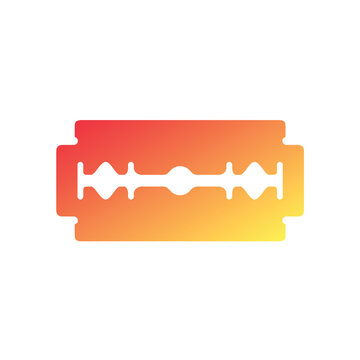 recommend clip art: gillette razor blade fire flame colorful gradient vector design