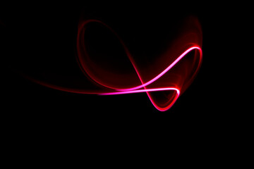 Light art painting in photography using a lamp for painting. Simple poster and banner background. Fantasy art ideas