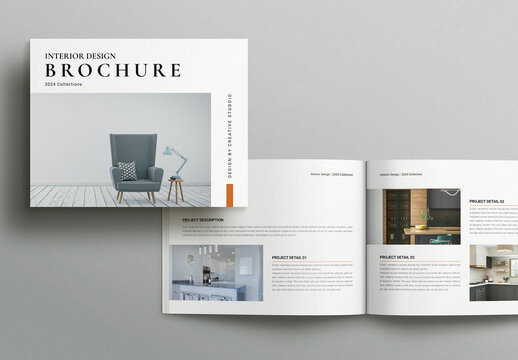 Interio Design Brochure Template Landscape