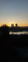 sunset over the river