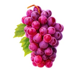 red grapes isolated on white