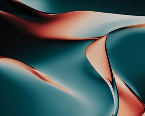Generative AI abstract colored gradient background, holographic blobs, liquid glass color shape, fluid gradient, desktop and phone wallpaper, golden green
